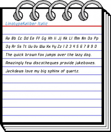 LinotypeKaliber Italic Font