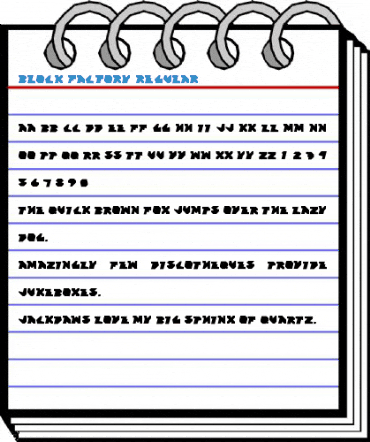 Block Factory Regular Font