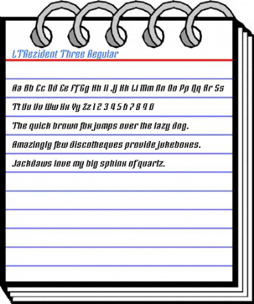 LTRezident Three Regular Font