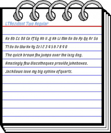 LTRezident Two Regular Font
