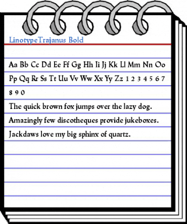 LinotypeTrajanus Bold Font