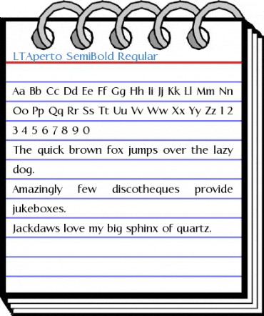 LTAperto SemiBold Regular Font
