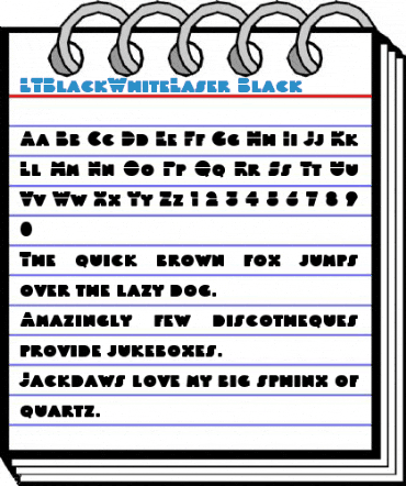 LTBlackWhiteLaser Black Font