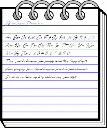 BlueSign Regular Font