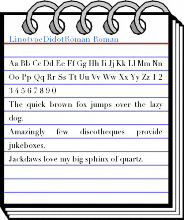 LinotypeDidotRoman Roman Font