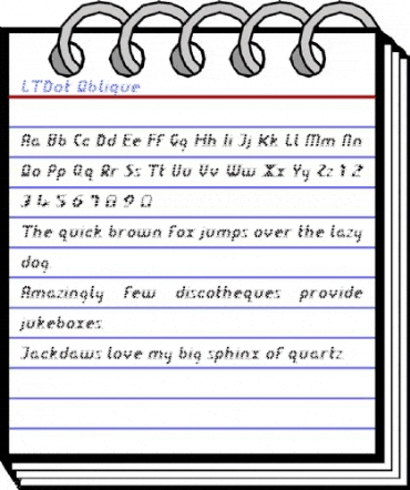 LTDot Oblique Font