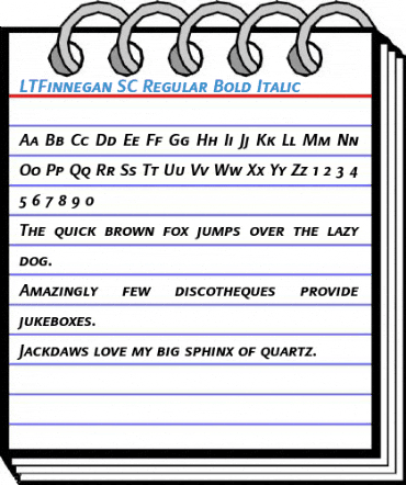 LTFinnegan SC Regular Bold Italic Font