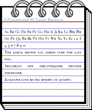 LTGianotten SC Light Regular Font