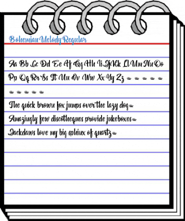 Bohemian Melody Regular Font