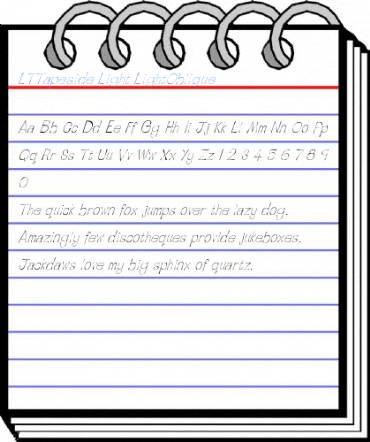 LTTapeside Light LightOblique Font