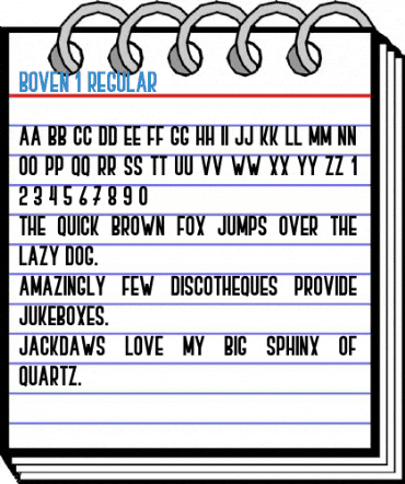 BOVEN 1 Regular Font