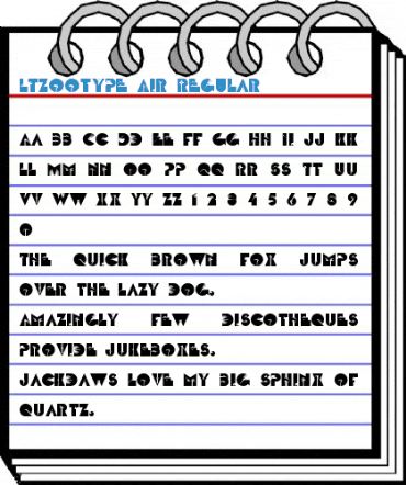 LTZootype Air Regular Font