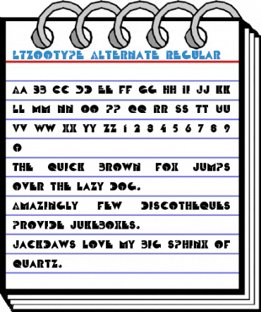 LTZootype Alternate Regular Font