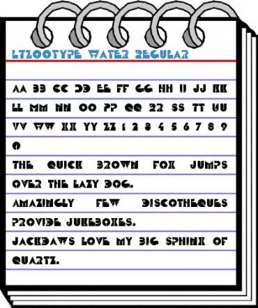 LTZootype Water Regular Font