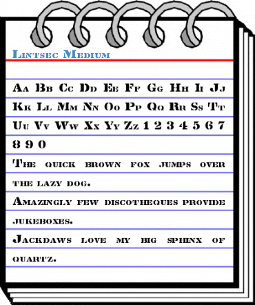 Lintsec Medium Font