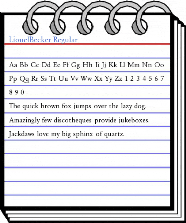 LionelBecker Regular Font