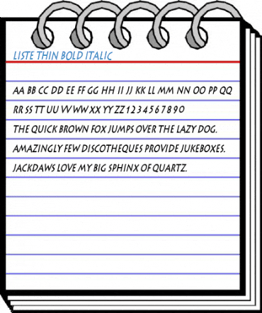 Liste Thin Font