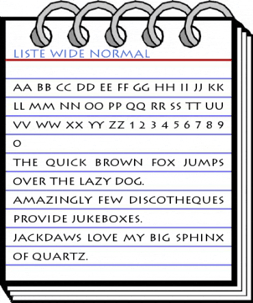 Liste Wide Font