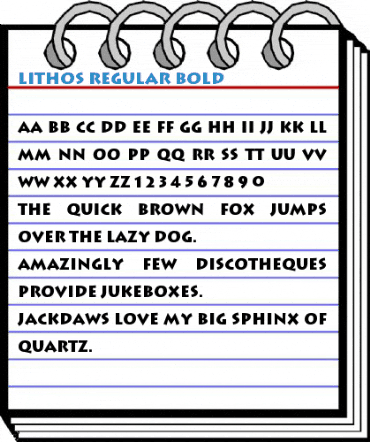 Lithos Regular Bold Font
