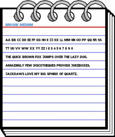 BroshK Medium Font