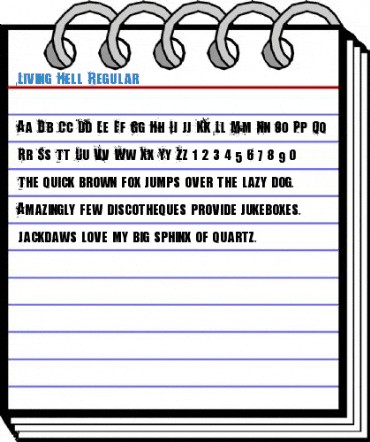 Living Hell Regular Font