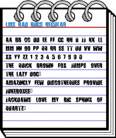 LMS Bad Bugs Regular Font