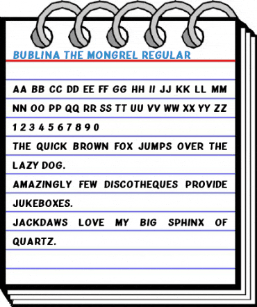 Bublina the Mongrel Regular Font