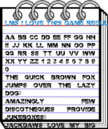 LMS I Love This Game Regular Font