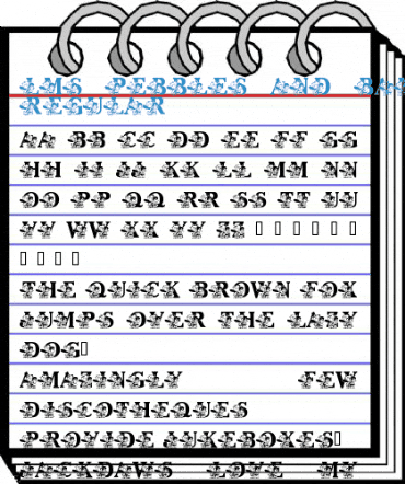 LMS Pebbles and Bam Bam Regular Font