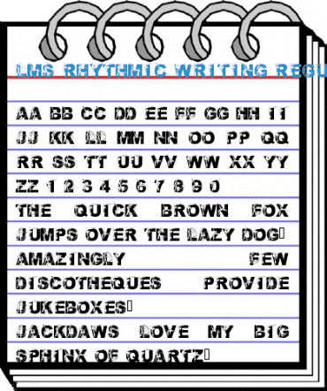 LMS Rhythmic Writing Regular Font