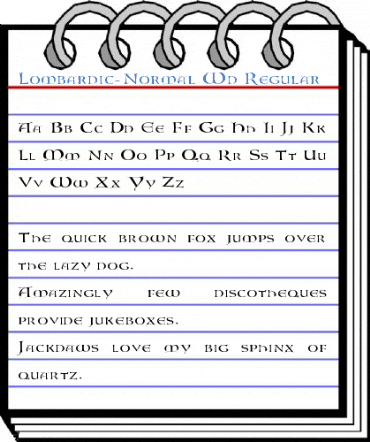 Lombardic-Normal Wd Regular Font