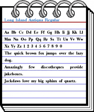 Long Island Antiqua Regular Font