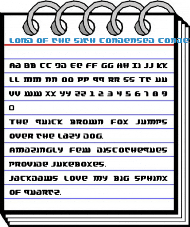 Lord of the Sith Condensed Condensed Font