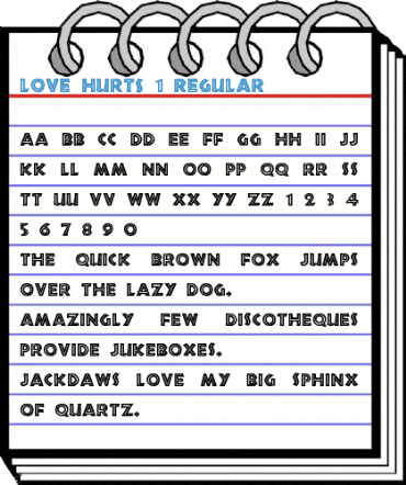 Love Hurts 1 Regular Font