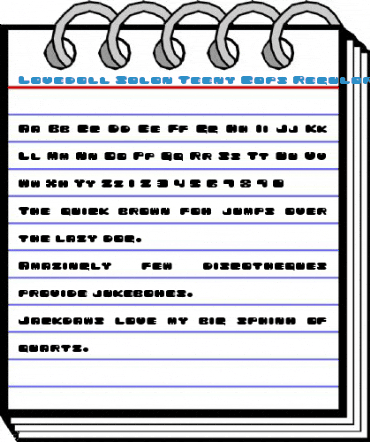 Lovedoll Salon Teeny Caps Regular Font