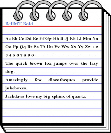 BellMT Bold Font