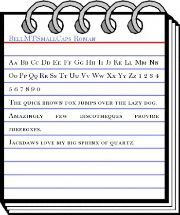 BellMTSmallCaps Roman Font