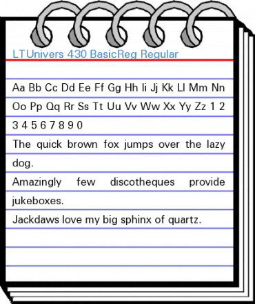 LTUnivers 430 BasicReg Regular Font