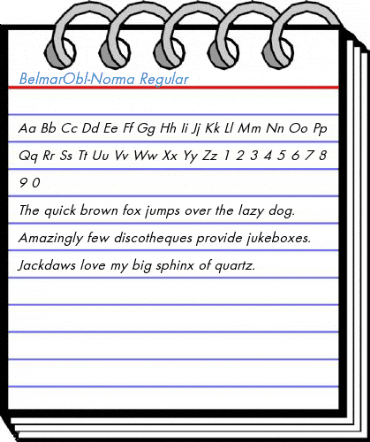 BelmarObl-Norma Regular Font
