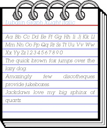 Lubalin Graph XLight Italic Font