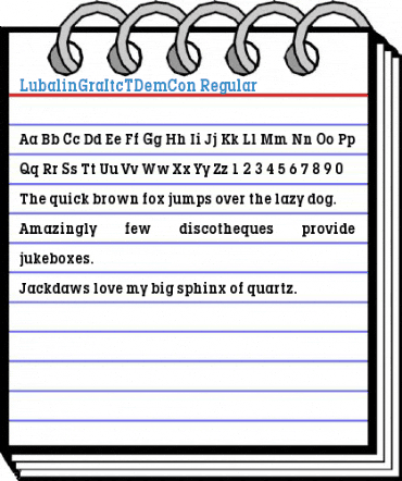 LubalinGraItcTDemCon Regular Font