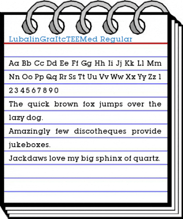 LubalinGraItcTEEMed Regular Font