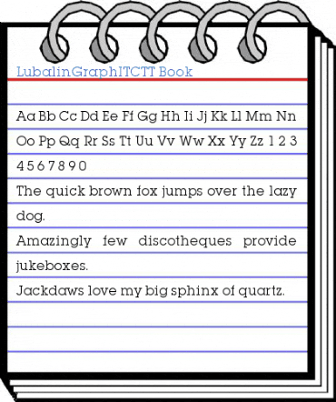 LubalinGraphITCTT Book Font