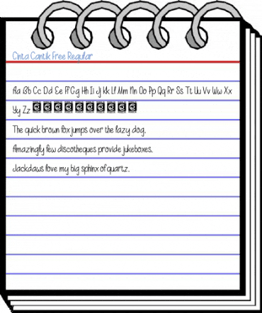 Cinta Cantik Free Regular Font