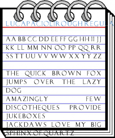 LucaPacioliRough Regular Font
