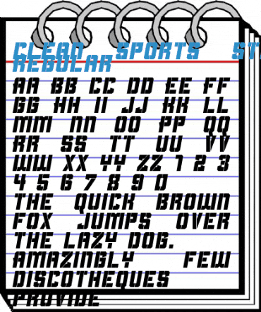 Clean Sports Stencil Regular Font