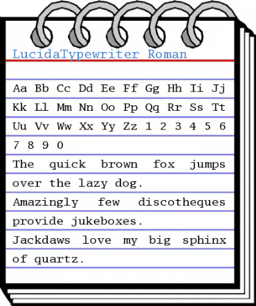LucidaTypewriter Roman Font
