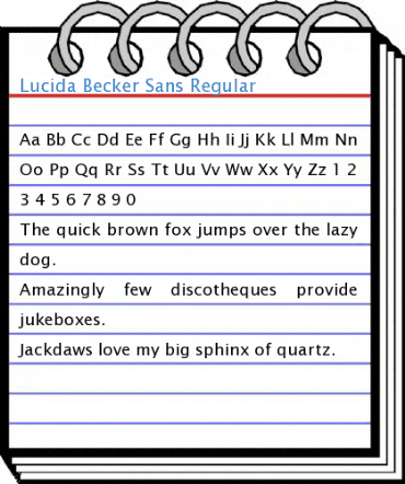Lucida Becker Sans Regular Font