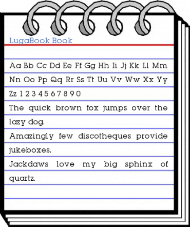 LugaBook Book Font