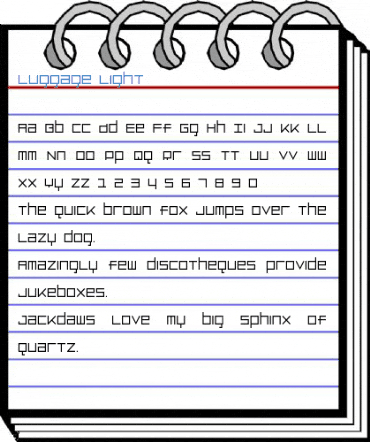 Luggage Light Font